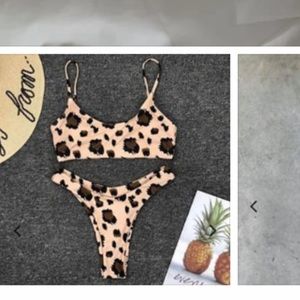 Giraffe print bikini - Top is a SM bottoms are MED